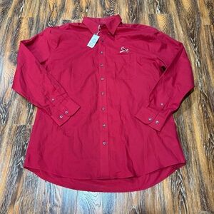NWT Size 2XT Cutter & Buck Men's Red Cardinals MLB Button-Down Shirt Baseball